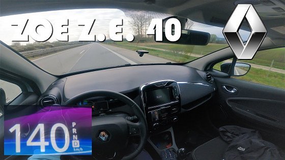 Video: Renault ZOE Z.E. 40 ( R90 ) | TOP SPEED &amp; 0-100 kmh ACCELERATION on german Autobahn