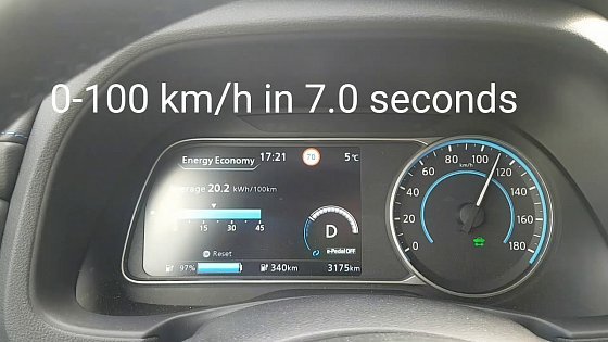 Video: Nissan Leaf E+ 62 kWh 2020 0-100 acceleration