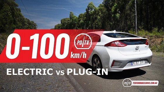 Video: 2019 Hyundai IONIQ 0-100km/h &amp; engine sound (Electric vs Plug-in)