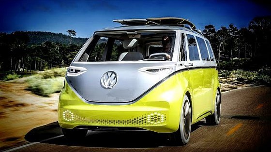 Video: Volkswagen’s New I.D. Buzz! All Electric Concept Micro Bus. Fun, Funky, &amp; Awesome! Van de campista!