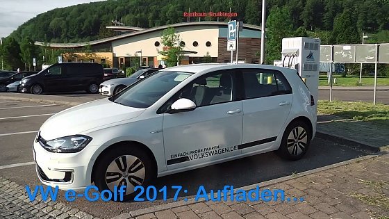 Video: VW e-Golf 2017: Aufladen Typ2, CCS (36 kWh = 300 km)