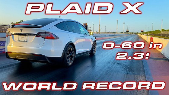 Video: WORLD RECORD * Quickest &amp; Most Powerful SUV in the World * Tesla Model X Plaid 1/4 Mile Testing