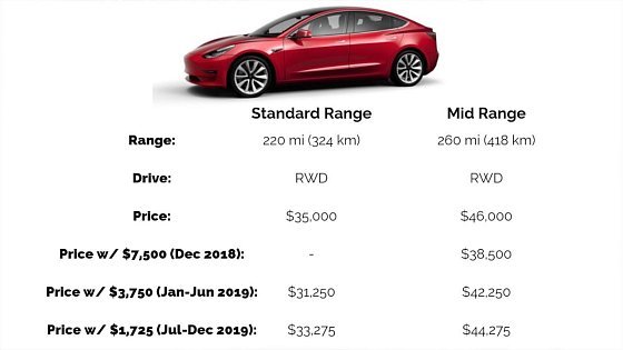Video: Model 3: Buy Mid Range now or wait for Standard Range?