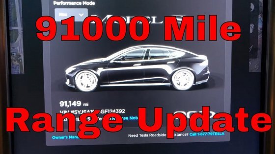 Video: Tesla Model S 90D: Rated Range Degradation 91000 Miles 203 Weeks Ownership W/Chart