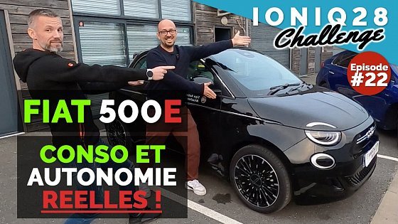 Video: Essai conso Fiat 500e : petite voiture, petit appétit ? (Ioniq 28 challenge)