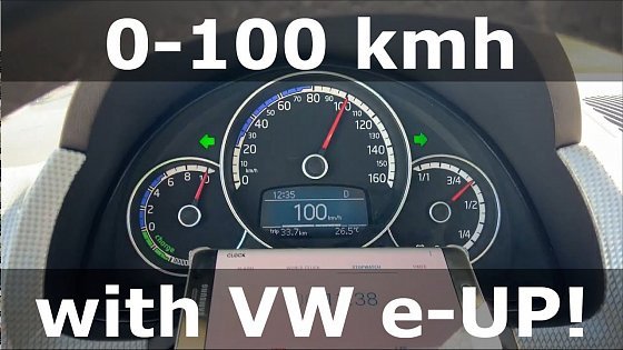 Video: From 0 to 100 km/h test acceleration with VW e-up