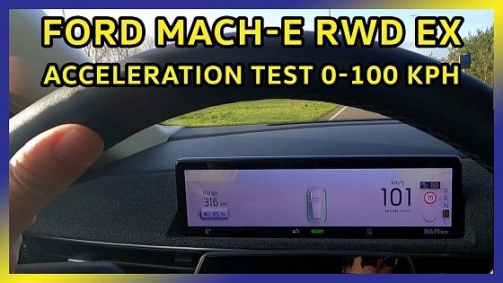 Video: Acceleration Test 0-100 kph - Ford Mustang Mach-E RWD Extended Range