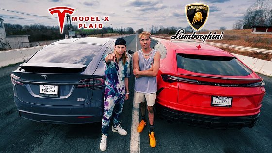 Video: Lamborghini Urus vs Tesla Model X Plaid | DRAG RACE