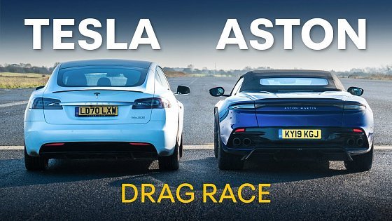 Video: Tesla Model S Performance v Aston Martin DBS: DRAG RACE, 0-100-0, Rolling Race