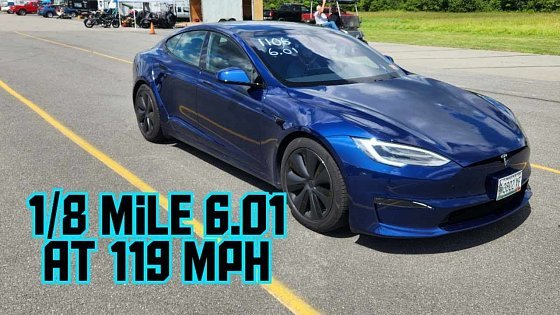 Video: Tesla Model S Plaid 1/8 Mile Drags