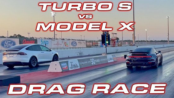 Video: MODEL X vs Turbo S * Porsche 992 Turbo S vs Tesla Model X Plaid 1/4 Mile DRAG RACE