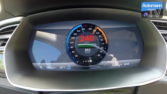 Video: 2015 Tesla Model S P85 D (700hp) - 0-240 km/h acceleration (60fps)