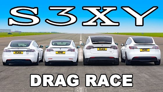 Video: Every Tesla DRAG RACE