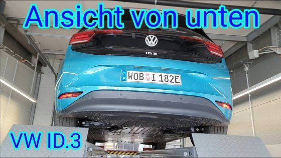 Video: Auf Hebebühne: VW ID.3 - Ansicht von unten