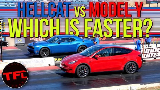 Video: Not Even CLOSE! Can A Tesla Model Y Performance Keep Up With A Dodge Challenger Hellcat Redeye?