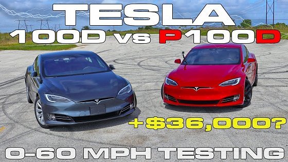 Video: What does a 1 second difference from 0-60 MPH Look Like? Tesla P100D vs 100D Drag Racing