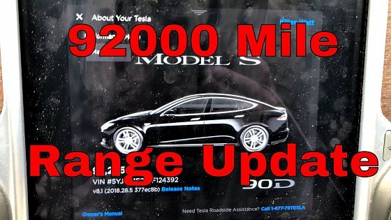 Video: Tesla Model S 90D: Rated Range Degradation 92000 Miles 4 Years Ownership W/Chart