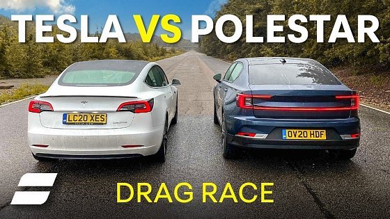 Video: Tesla Model 3 Vs Polestar 2: DRAG RACE (And In REVERSE GEAR) 4K