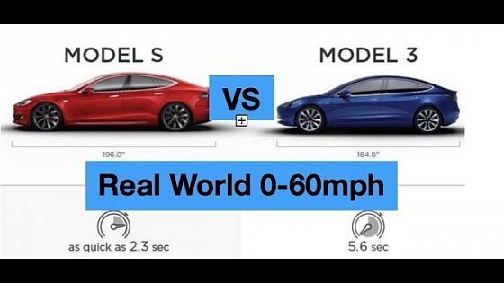 Video: Tesla Model S Performance vs Model S P85 vs Model 3 Standard Range Plus 0-60 Dragy | Vlog 403