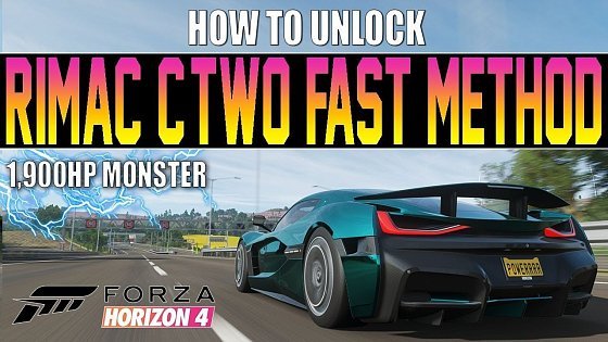 Video: Forza Horizon 4 - How To Get RIMAC C_TWO! 1,900HP Monster Fast Method