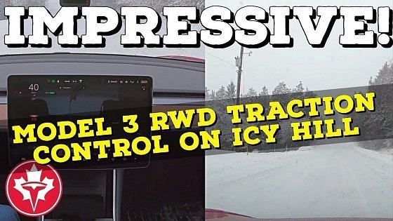 Video: IMPRESSIVE! Icy Hill Test in Snow Storm with Tesla Model 3 RWD