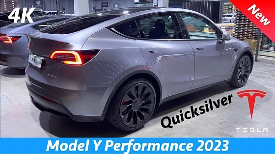 Video: Tesla Model Y Performance 2023 - FULL Review in 4K (Exterior - Interior) Quicksilver