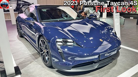 Video: 2023 Porsche Taycan 4S - Short FIRST LOOK (Auto Expo Brussels)