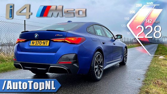Video: BMW i4 M50 544HP | 0-100 1/4 Mile 100-200 &amp; TOP SPEED POV on AUTOBAHN by AutoTopNL