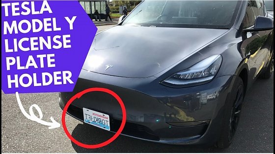 Video: Tesla Model Y license plate holder - no drill - How to install