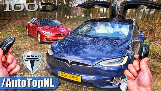 Video: 2019 Tesla Model S 100D vs Model X 100D REVIEW POV Test Drive on AUTOBAHN &amp; ROAD by AutoTopNL
