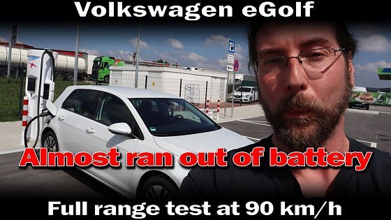 Video: VW eGolf - Full range test at 90 kmh