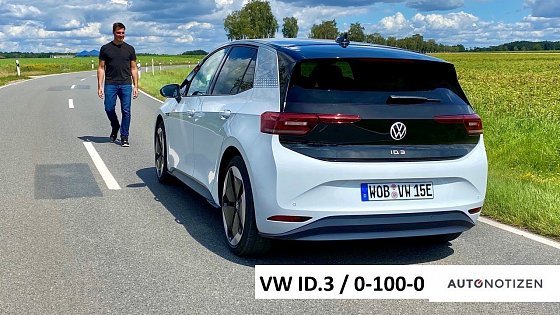 Video: Volkswagen ID.3 Performance Upgrade: 0 - 100 - 0 km/h - English