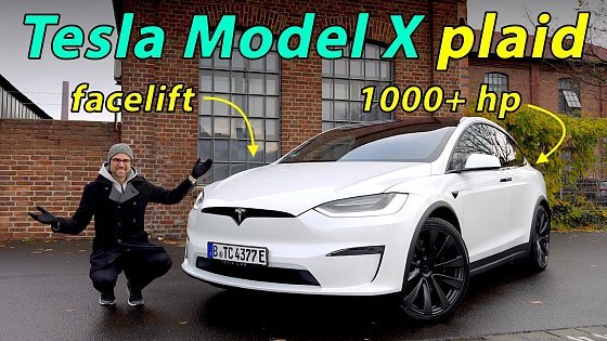 Video: 2023 Tesla Model X plaid driving REVIEW - the almost flying EV SUV 