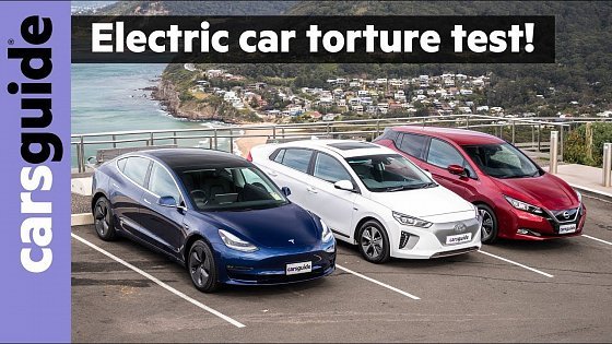 Video: Tesla Model 3 v Nissan Leaf v Hyundai Ioniq Electric: 2019 comparison review