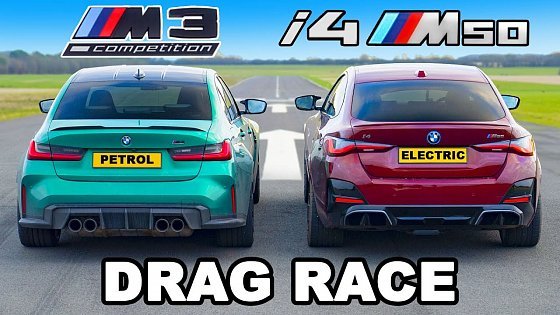 Video: BMW i4 M50 v BMW M3: DRAG RACE