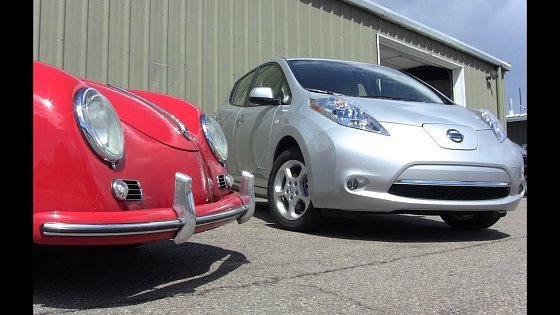 Video: 2011 Nissan Leaf versus Electric Porsche Speedster mashup review