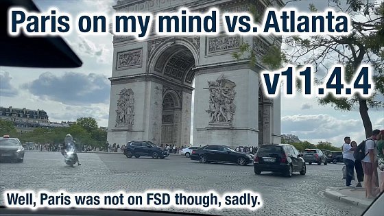 Video: Tesla Model X Plaid FSDBeta v11.4.4, Paris without FSD vs. Atlanta on FSD