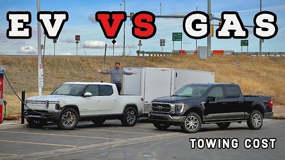Video: Towing With An Electric Truck - Is It Cheaper Than Gas? Rivian R1T vs Ford F-150 PowerBoost