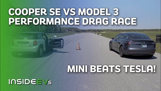 Video: Model 3 Performance vs MINI Cooper SE Drag Race