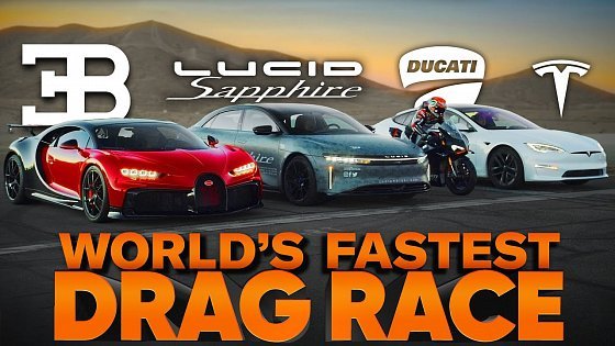 Video: The World&#39;s Quickest Cars: Lucid Air Sapphire v Bugatti Chiron v Tesla Plaid - Cammisa&#39;s Drag Race
