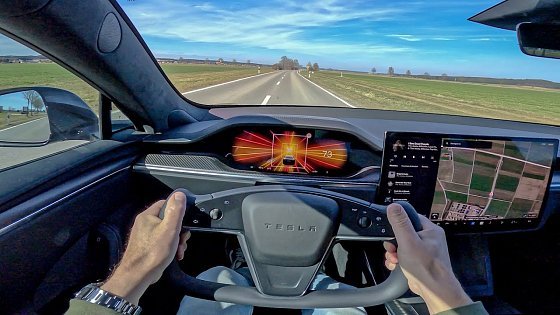 Video: POV: 1020hp Tesla Model S Plaid Top Speed on german Autobahn