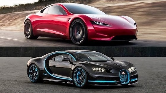Video: 2020 Tesla Roadster Vs 2018 Bugatti Chiron - Top Speed!!