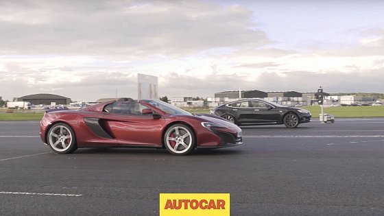 Video: Tesla Model S P85D vs McLaren 650S | Drag Race | Autocar