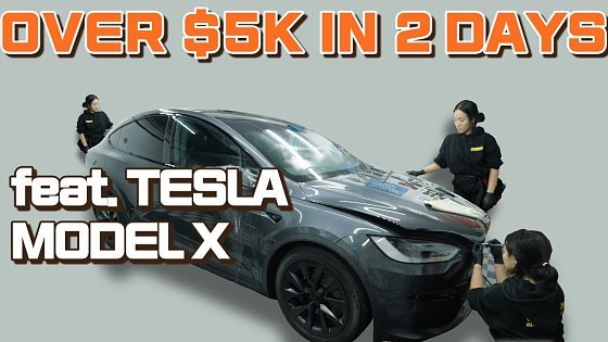 Video: How We Made $5000+ 2 Days in our Home Garage! - Full Front PPF, Tint, and Coating on Tesla Model X!