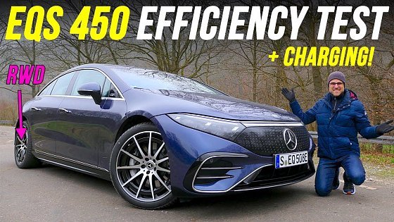 Video: Mercedes EQS 450 RWD 108 kWh driving REVIEW with winter range and charging test!