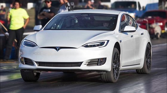 Video: P100D Tesla TROLLS Muscle Cars!