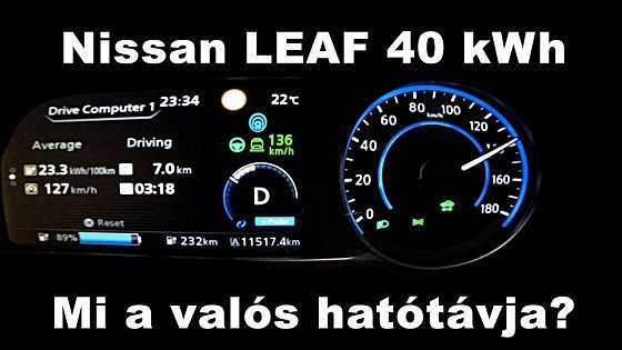 Video: Mennyi a Nissan LEAF 40 kWh hatótávja?