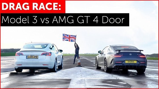 Video: DRAG RACE! Tesla Model 3 Performance vs Mercedes-AMG GT 63 S 4 Door Edition 1