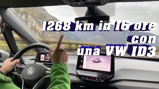 Video: Le nostre VIDEO PROVE 4 - In 16 ore 1.268 km con la Volkswagen ID.3