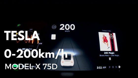 Video: TESLA Model X 75D 0-200km/h acceleration